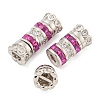 925 Sterling Silver with Rhinestone Screw Clasps STER-B005-41B-P-2
