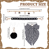 4Pcs Aluminium Bag Extender Chains & Pendant Decoration HJEW-FG00044-2