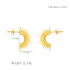 Geometric 304 Stainless Steel Stud Earrings WF7781-3