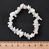 Unisex Chip Natural Rainbow Moonstone Beaded Stretch Bracelets BJEW-S143-37-6
