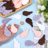 40Pcs 4 Colors Cloth Ornaments Accessories AJEW-GF0012-68-3