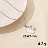 304 Stainless Steel Flower Pendant Necklace for Women SM6724-5-1