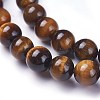 Round Tiger Eye Beads Strands X-Z0RQT012-3