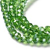 Electroplate Glass Bead Strands EGLA-R015-4mm-14-3