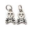 925 Sterling Silver Halloween Skull Charms STER-K188-10AS-1