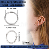10Pcs 316L Stainless Steel Sleeper Earrings EJEW-BBC0001-56A-2