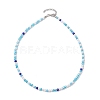 Electroplate Glass Beaded Necklaces NJEW-JN04853-4