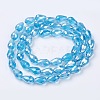Electroplate Glass Beads Strands EGLA-D015-12x8mm-22-1