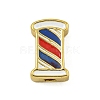 Rack Plating Brass Enamel Beads KK-U029-22G-04-1