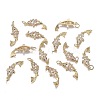 Brass Micro Clear Cubic Zirconia Pendants X-ZIRC-F120-044G-4