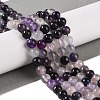 Natural Purple Fluorite Beads Strands G-P530-B08-02-2