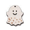 Single Face Printed Wood Pendants WOOD-B009-01C-1