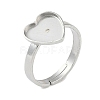 Non-Tarnish 304 Stainless Steel Adjustable Ring Components STAS-Z064-05P-02-1