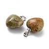 Natural Unakite Pendants G-I311-A29-3