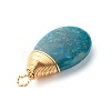 Natural Apatite Pendants X-PALLOY-JF00878-4