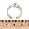 304 Stainless Steel Double Color Cuff Rings RJEW-S635-01GP-21-5