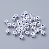 Acrylic Horizontal Hole Letter Beads PL37C9308-V-2