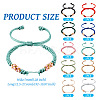 10Pcs 10 Colors Adjustable Nylon Cord Braided Bracelet Making MAK-TA0001-15-2