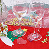 30Pcs 6 Color Gradient Transparent Acrylic Disc Wine Glass Charms AJEW-AB00013-5