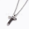 304 Stainless Steel Pendant Necklaces NJEW-O112-10-3
