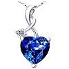Heart Shape Brass Glass Imitation Ruby Pendants for Women NJEW-BB66014-D-1