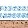 Electroplate Transparent Glass Beads Strands EGLA-N056-01A-04-4