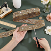 Ethnic Embroidered Polyester Sequins Trim Ribbon OCOR-WH0070-136B-3