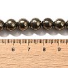 Natural Pyrite Beads Strands G-H059-A01-02-4