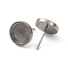 304 Stainless Steel Stud Earring Settings STAS-L195-02A-01-A-2