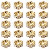 Brass Rhinestone Spacer Beads RB-YW0001-05D-01G-1