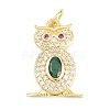 Brass Micro Pave Cubic Zirconia Pendants KK-F938-34G-03-1
