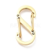 304 Stainless Steel Push Gate Snap Key Clasps STAS-C056-13G-1