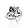 Gothic Punk Open Mouth Alloy Open Cuff Ring for Men Women RJEW-T009-59AS-4