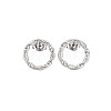 Non-Tarnish 304 Stainless Steel Hollow Ring Stud Earrings for Woman EJEW-N097-003P-1