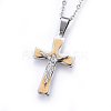 304 Stainless Steel Pendant Necklaces NJEW-H494-02M-2