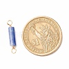 Dyed & Heated Natural Blue Aventurine Connector Charms PALLOY-JF01454-01-2