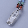Synthetic Moonstone & Natural Mixed Stone Pendant Necklace NJEW-I109-D01-3