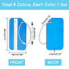   9 Sets 9 Colors Aluminum Alloy Luggage Bag Tags AJEW-PH0004-08-5