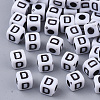 White Opaque Acrylic Beads MACR-R869-02D-1