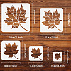 5Pcs 5 Styles Autumn PET Hollow Out Drawing Painting Stencils DIY-WH0394-0086-2