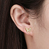 Butterfly 925 Sterling Silver Cubic Zirconia Stud Earrings for Women EJEW-P231-38G-3