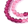 Transparent Glass Beads Strands GLAA-N074-01A-01-4