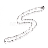 304 Stainless Steel Cable Chains/Satellite Chains Necklaces NJEW-L159-07A-P-A-2