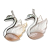 Natural Paua Shell & White Shell Pendants KK-U025-13P-1