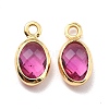 Eco-Friendly Brass with Glass Pendants KK-K268-01C-2