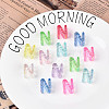 UV Plating Transparent Acrylic European Beads X-OACR-M027-02N-1
