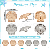 40Pcs 2 Colors 1-Hole Alloy Shank Buttons BUTT-CY0001-28B-2