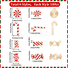 SUNNYCLUE 40Pcs 4 Style Christmas Themed Light Gold Plated Alloy Pendants ENAM-SC0003-65-2