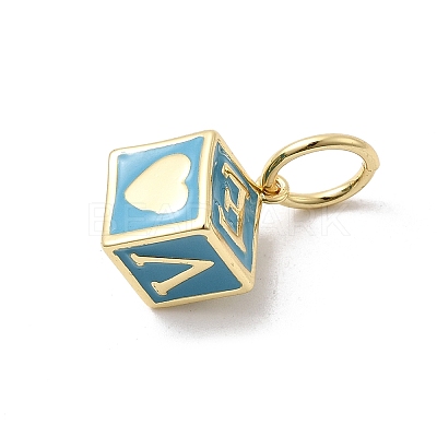 Brass Enamel Pendants KK-P338-43G-04-1