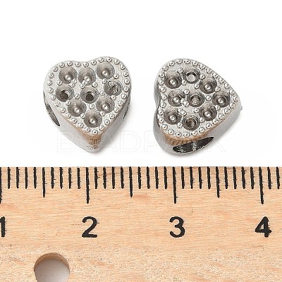 304 Stainless Steel European Bead Rhinestone Settings STAS-D307-01A-P-1